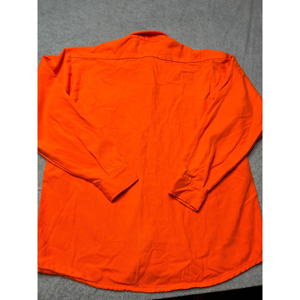 Codet Mens Blaze Orange‎ Hunting Shirt Long Sleeve Button Up High Vis Workwear - Picture 7 of 7